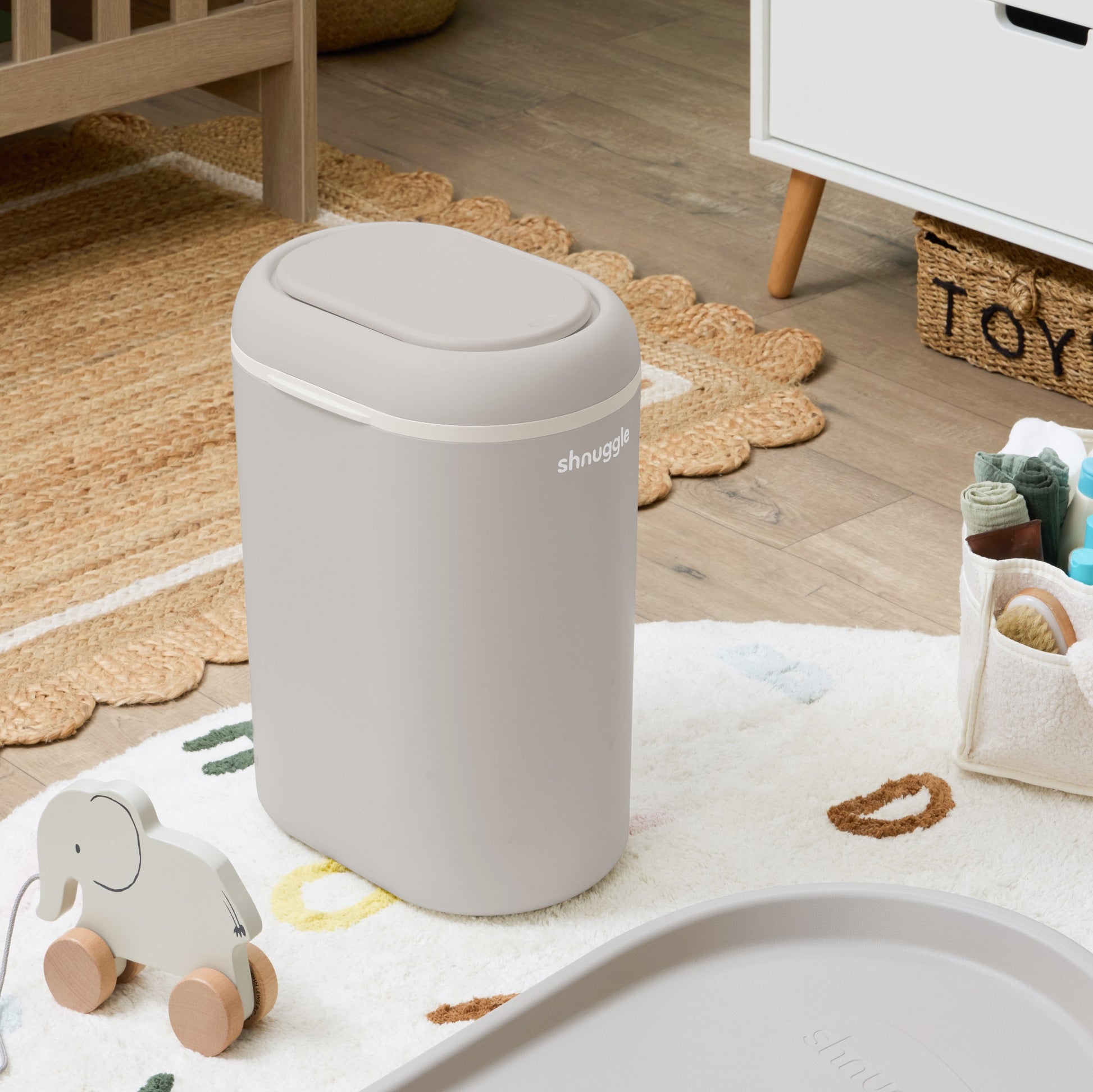 Shnuggle Eco Touch Nappy Bin Taupe - Shnuggle