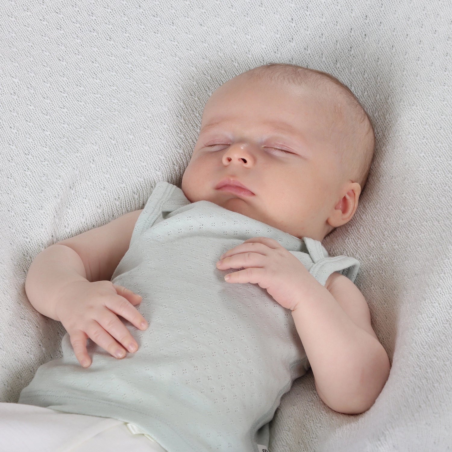 Merino Singlet Duck Egg 12mth - Little Bee by Dimples