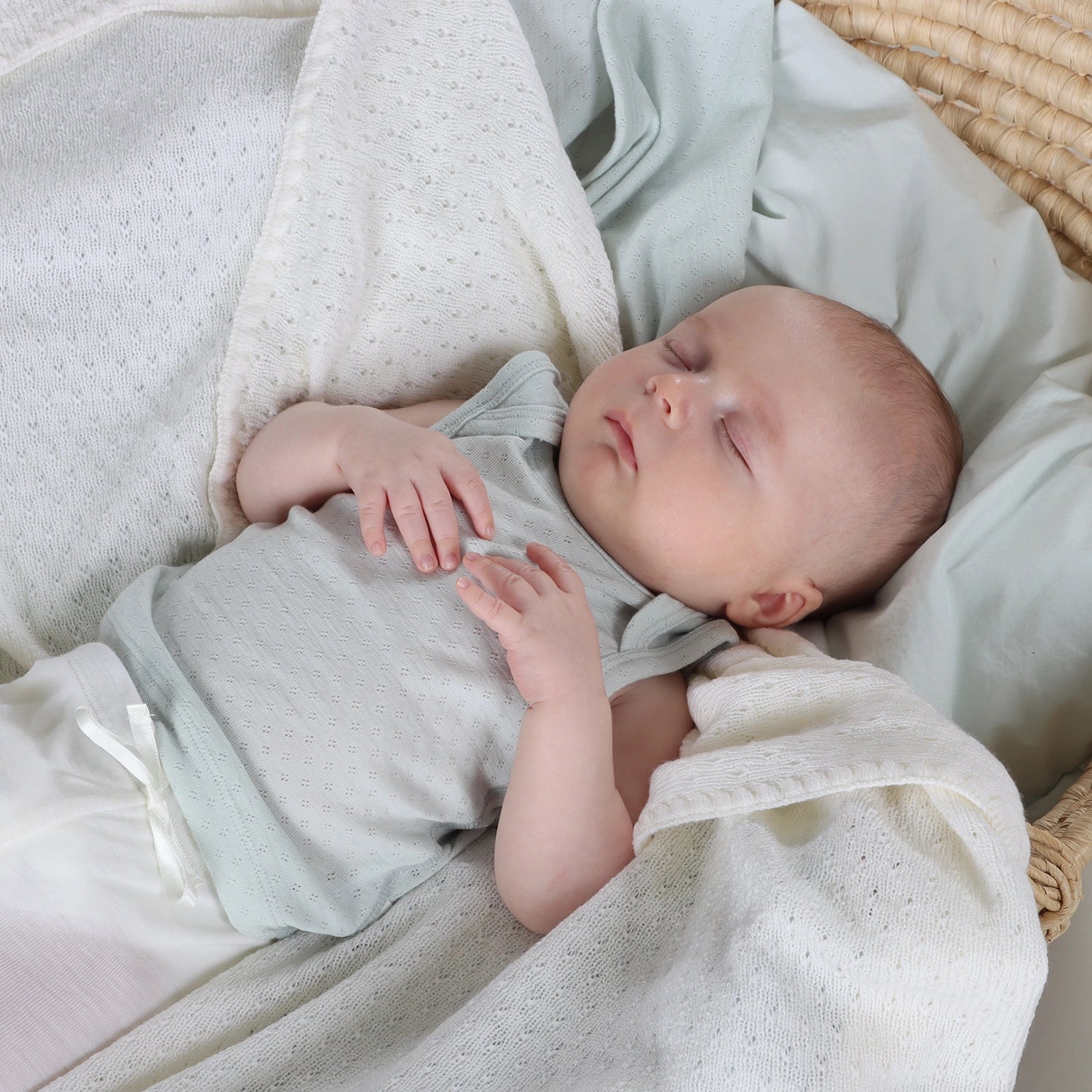 Merino Singlet Duck Egg 12mth - Little Bee by Dimples