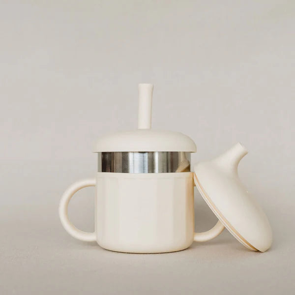 Ease Sip 3 in 1 Stainless Steel Baby Cup Cream - Ease.Baby