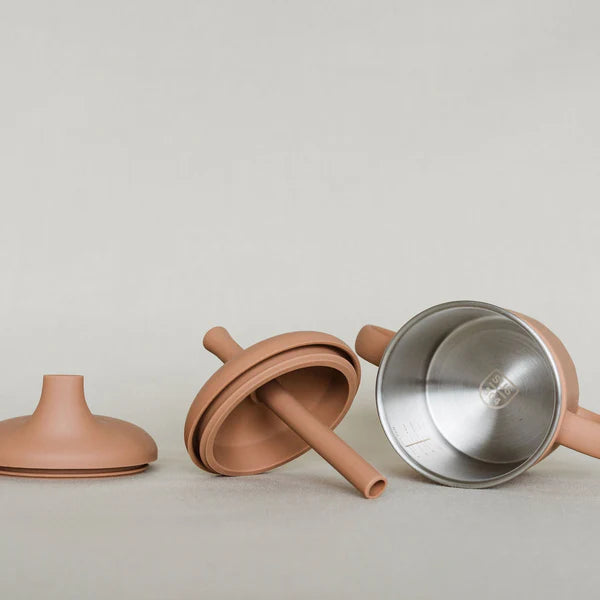 Ease Sip 3 in 1 Stainless Steel Baby Cup Tan - Ease.Baby