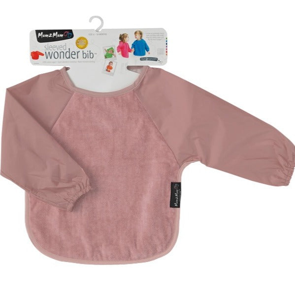 Sleeved Wonder Bib Dusky Pink 6-18mth - Mum2Mum