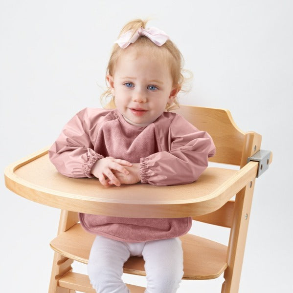 Sleeved Wonder Bib Dusky Pink 6-18mth - Mum2Mum