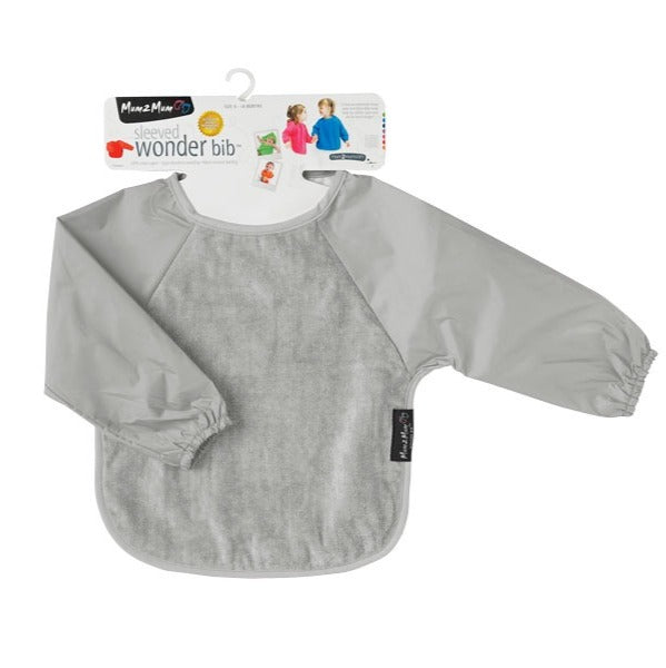 Sleeved Wonder Bib Stone 6-18mth - Mum2Mum