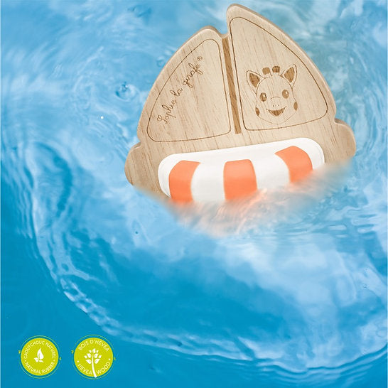 So'Pure Rubber and Wood Boat - Sophie the Giraffe