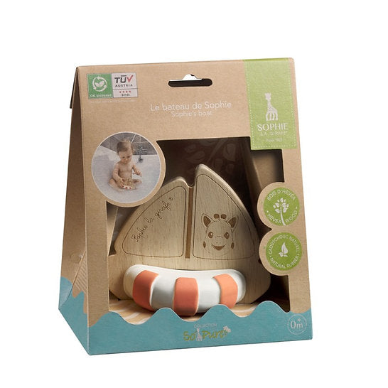 So'Pure Rubber and Wood Boat - Sophie the Giraffe
