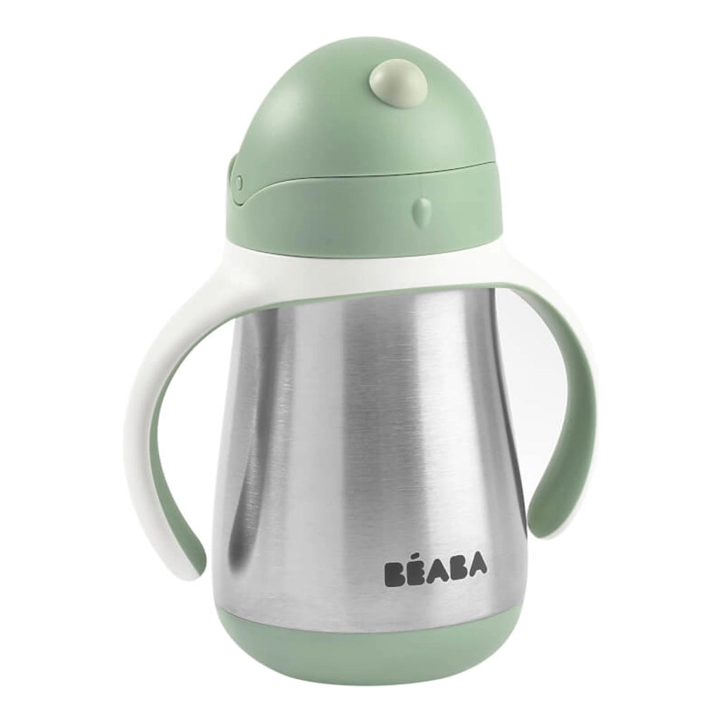 Beaba Stainless Steel Straw Cup Sage Green 250ml - Beaba