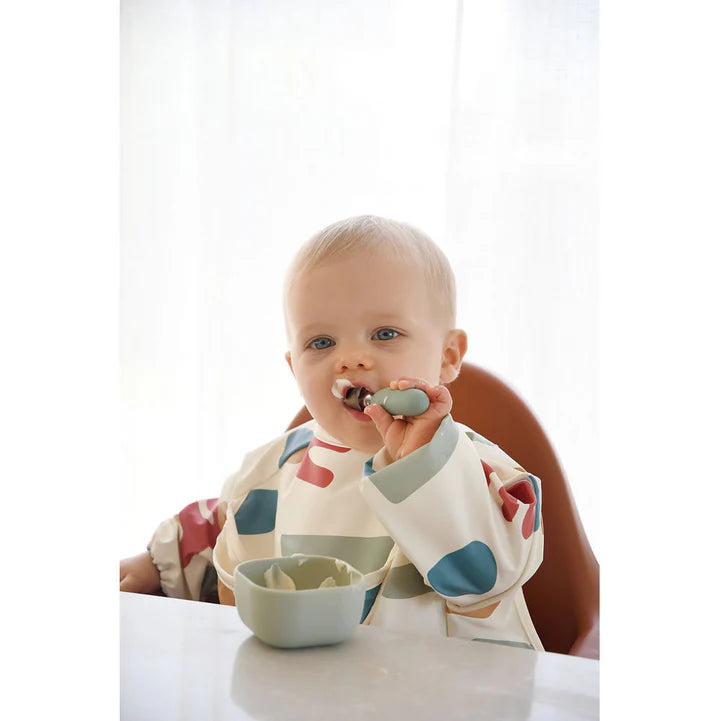 Beaba Stainless Steel Pre-Cutlery Sage Green - Beaba