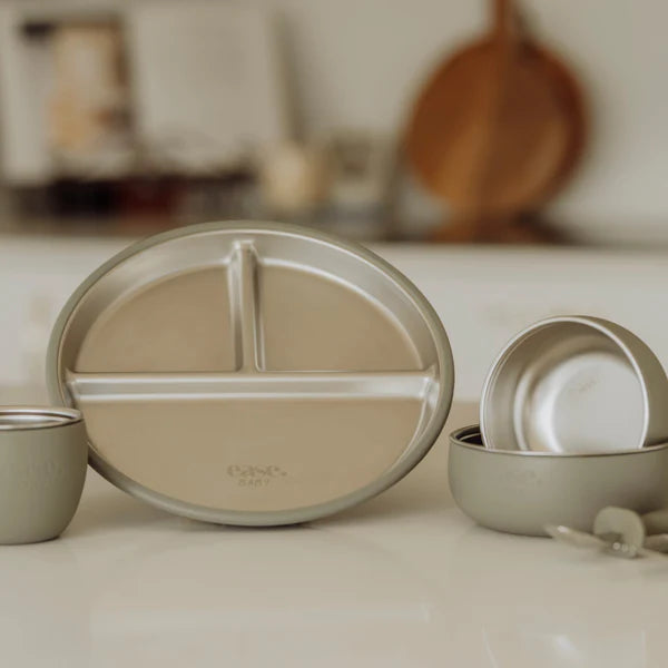 Stainless Steel Toddler Bundle Army Green - Ease.Baby