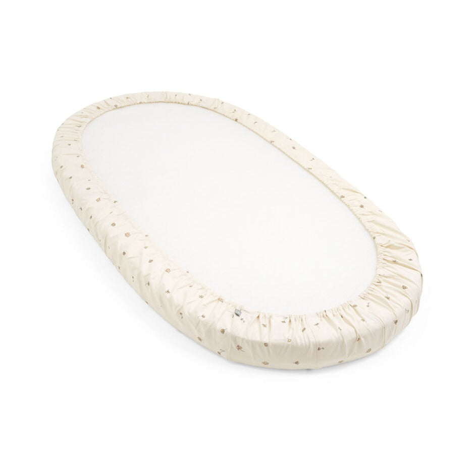 Stokke Sleepi Bed Fitted Sheet OCS V3 Flower Ecru - Stokke