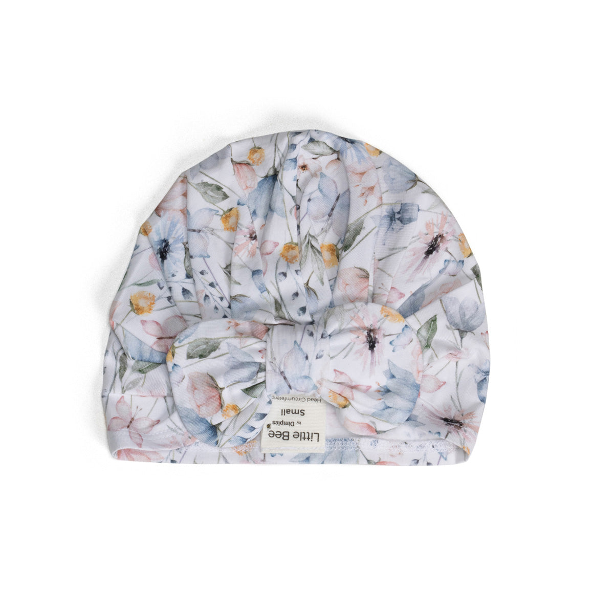 Cotton Bow Beanie M Floral - Little Bee by Dimples