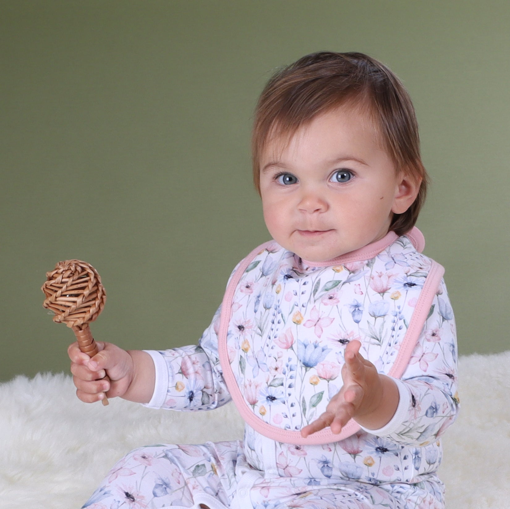 Cotton Bib Floral - Little Bee by Dimples