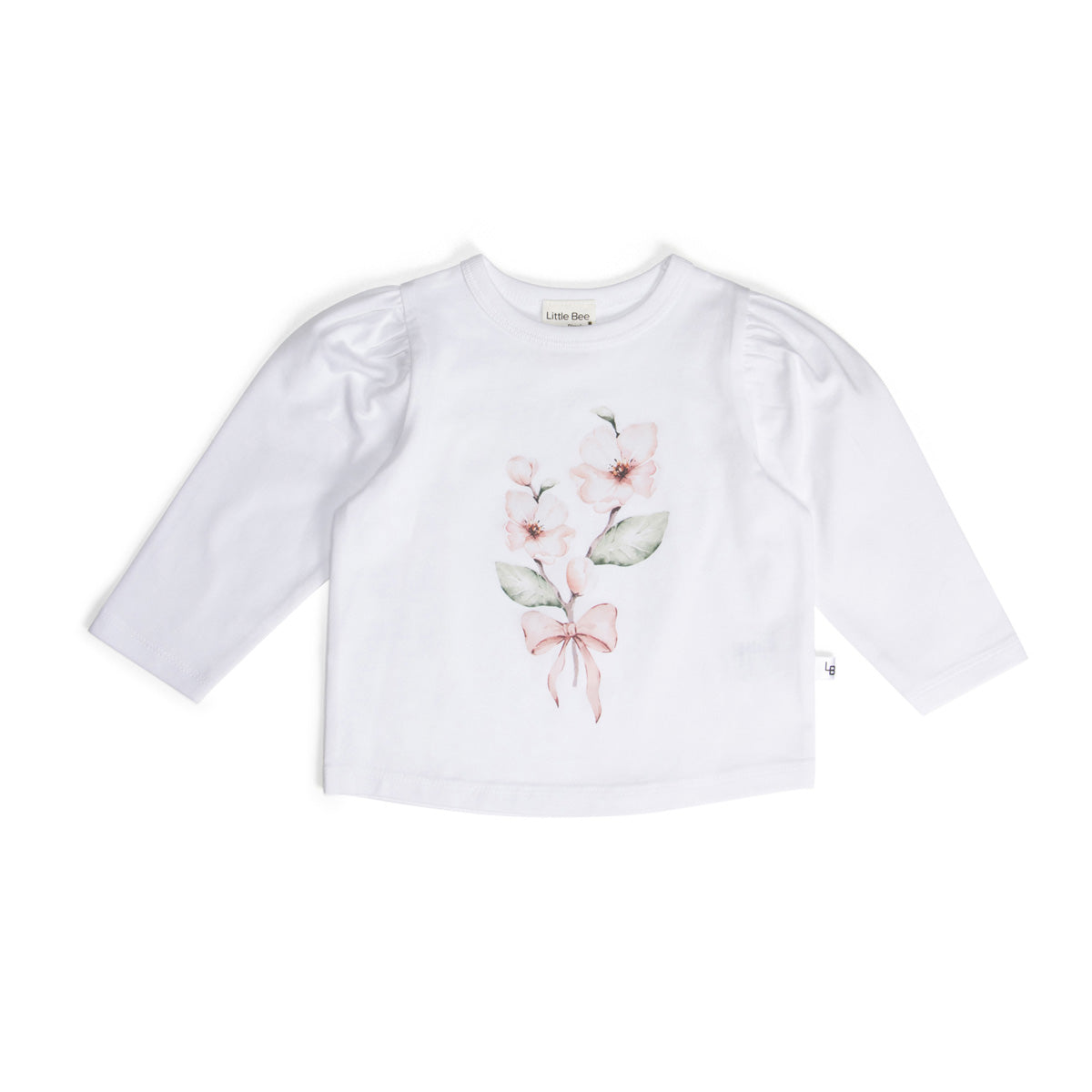 Cotton Long Sleeve Top 12mth Floral - Little Bee by Dimples