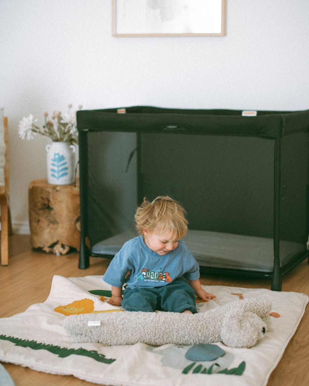 Journey 2 in 1 Travel Cot - BabyRest - Dimples