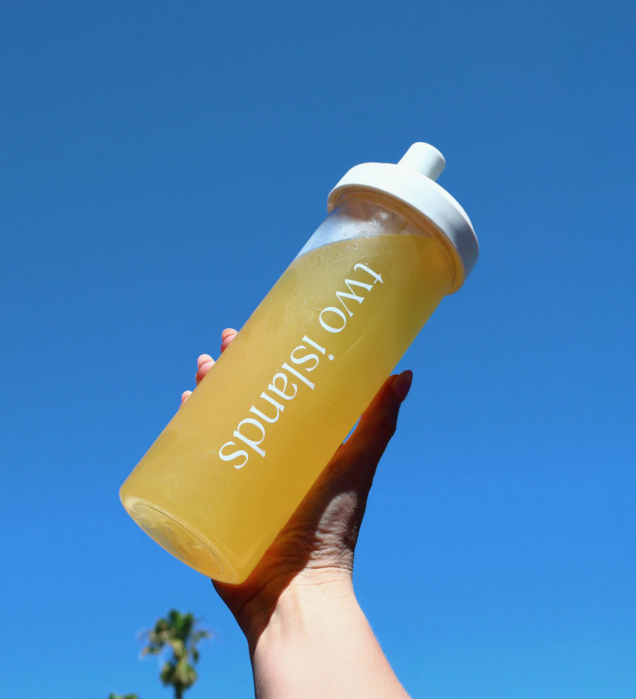 🎁 Drink Bottle with Straw (100% off) Clear - Two Islands