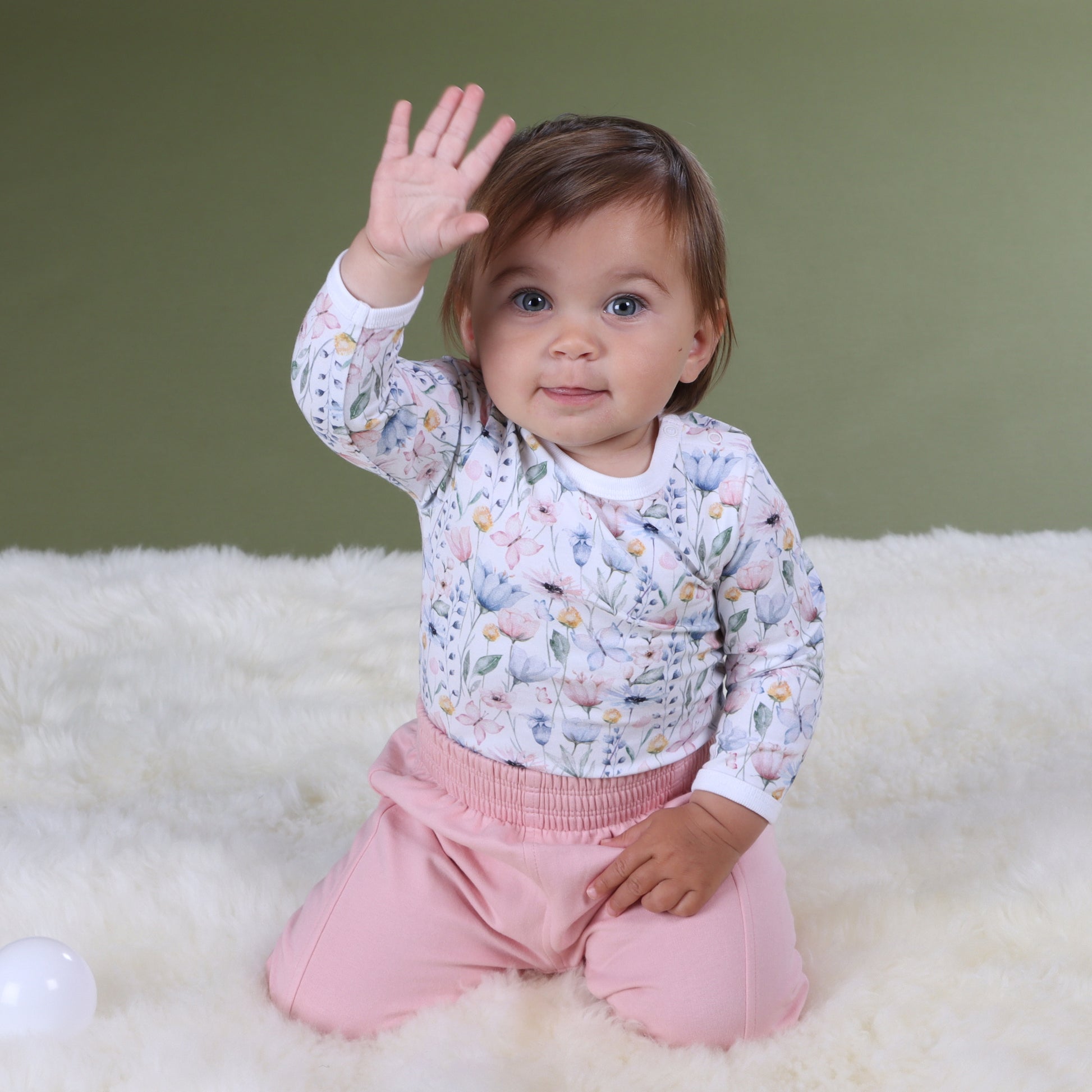 Fleece Track Pants 12mth Pink - Little Bee by Dimples