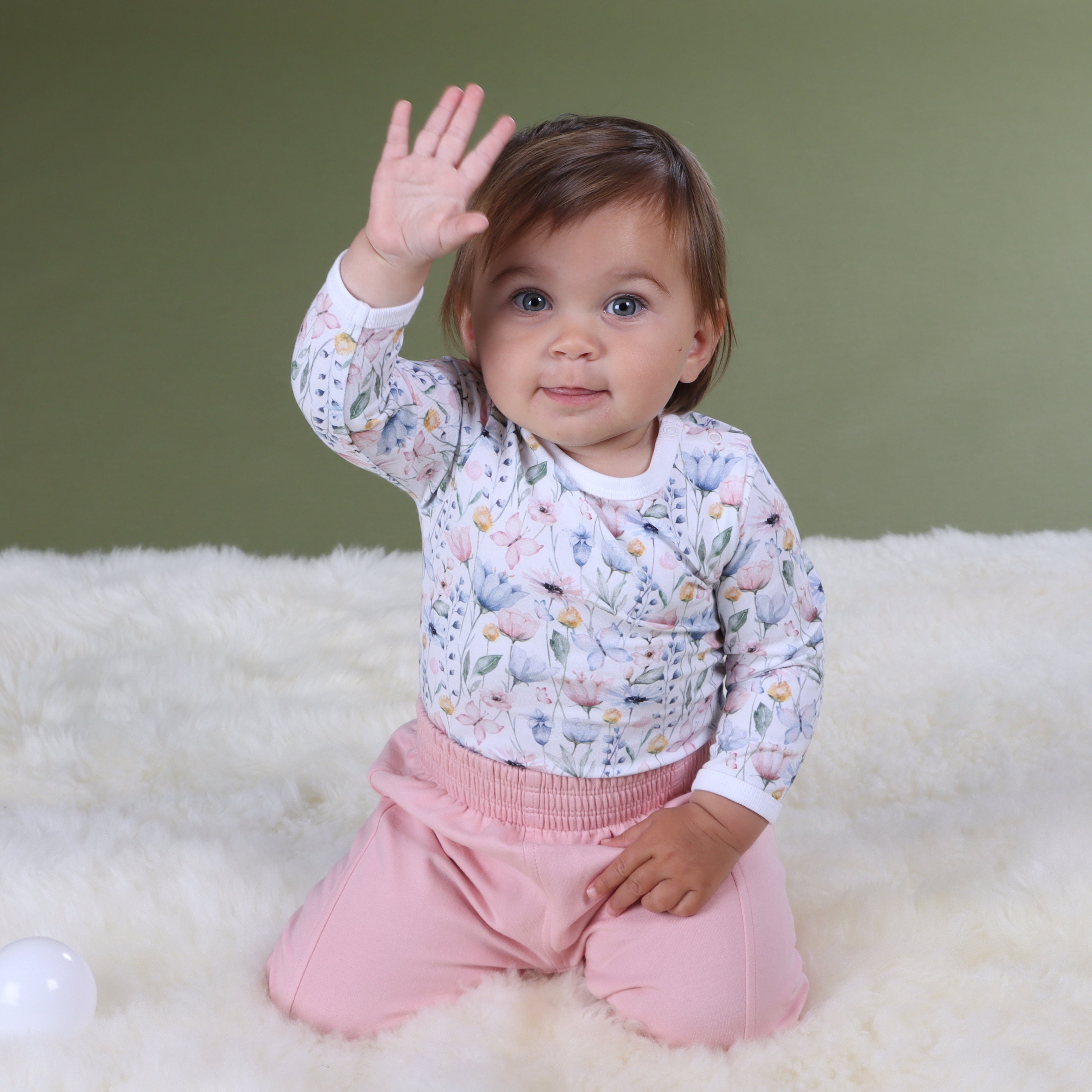 Fleece Track Pants 12mth Pink - Little Bee by Dimples