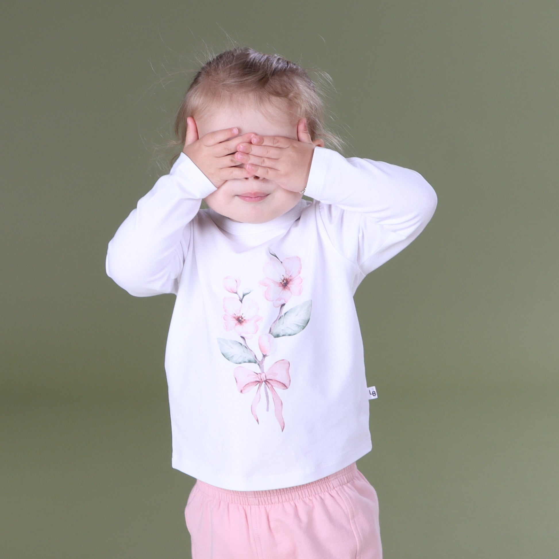 Cotton Long Sleeve Top 12mth Floral - Little Bee by Dimples