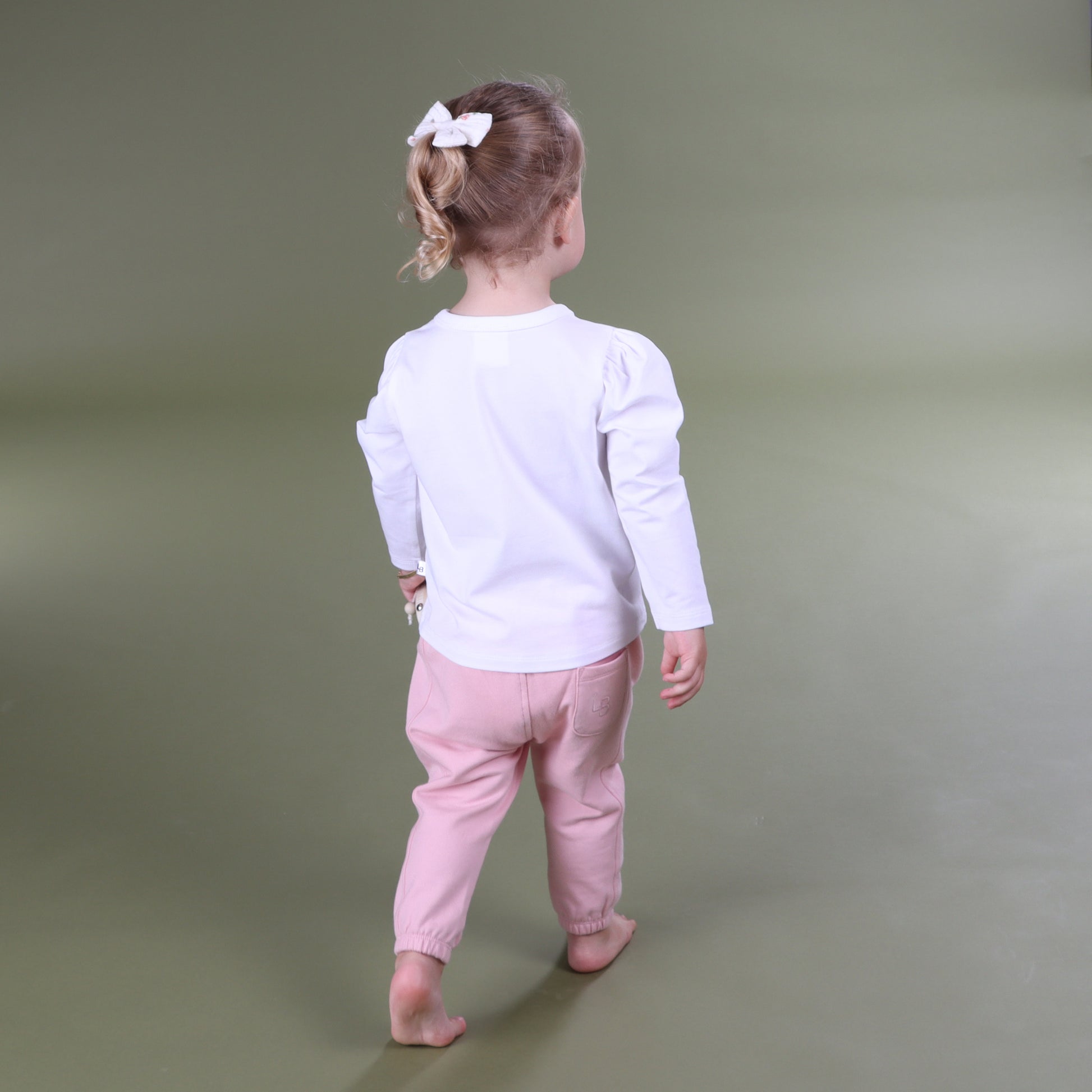 Fleece Track Pants 12mth Pink - Little Bee by Dimples