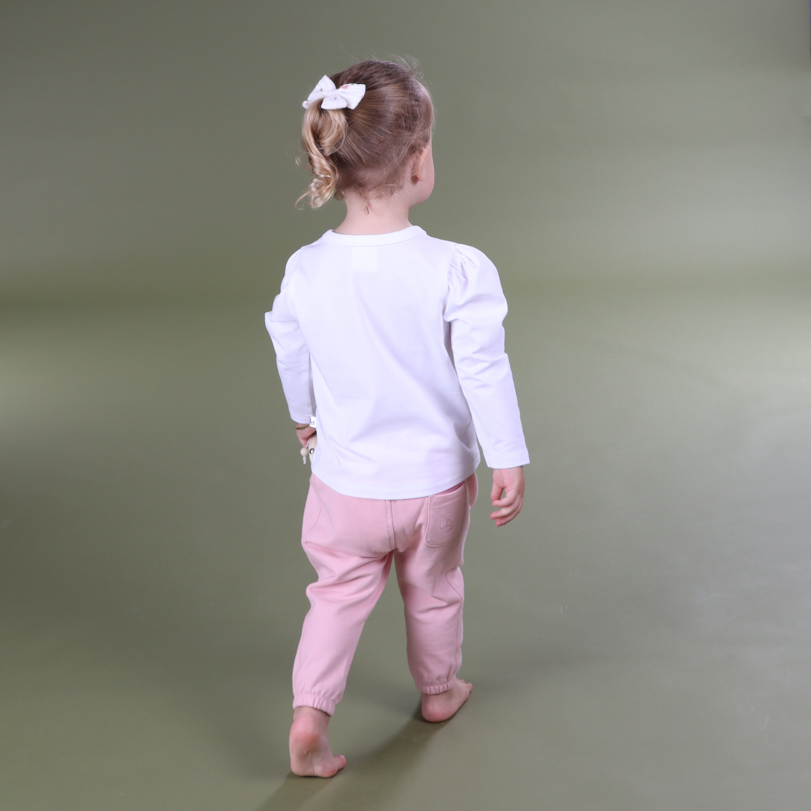 Fleece Track Pants 12mth Pink - Little Bee by Dimples