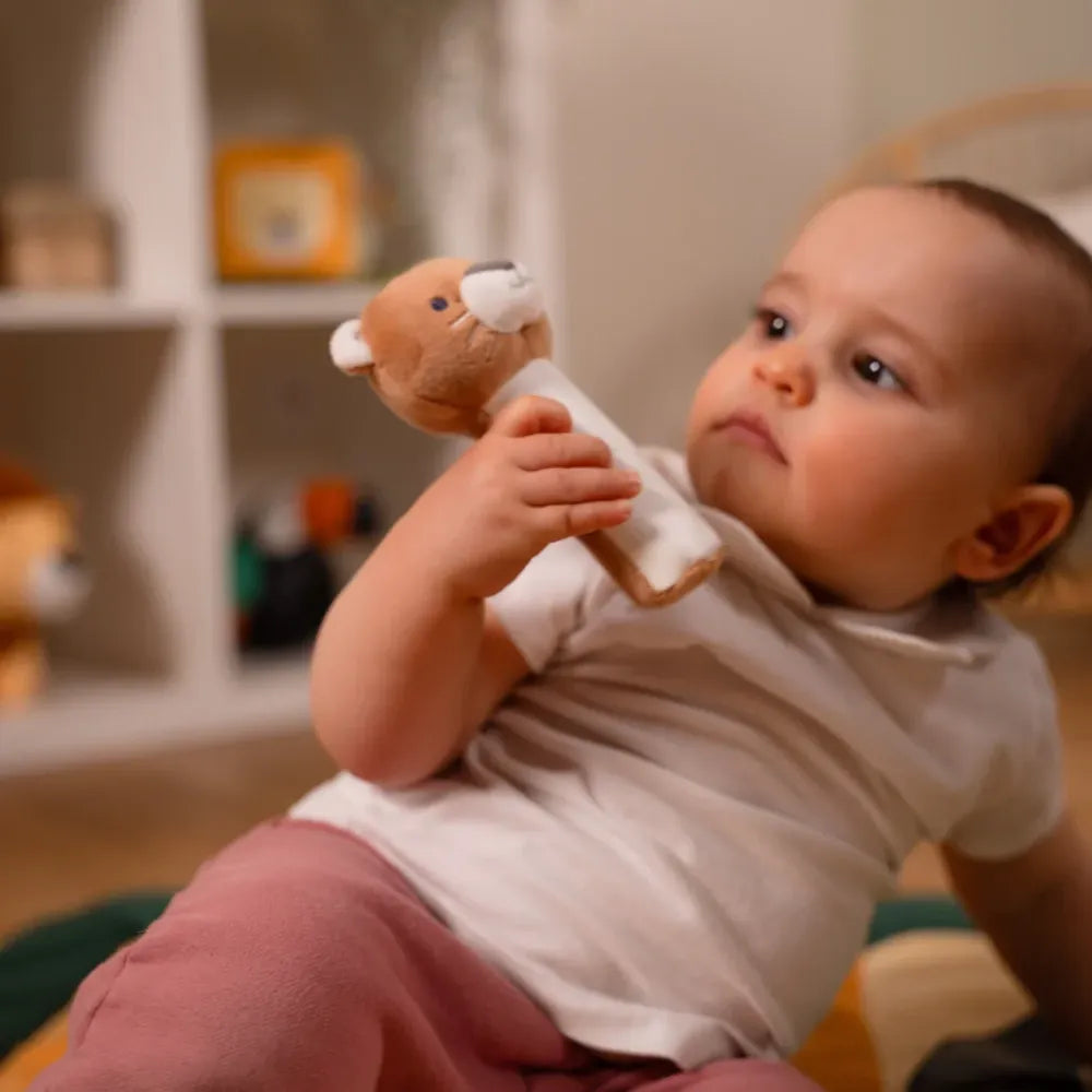 Tim Green Rattle Tim The Tiger Squeaker Rattle | Sensory Soft Rattle For Babies ...