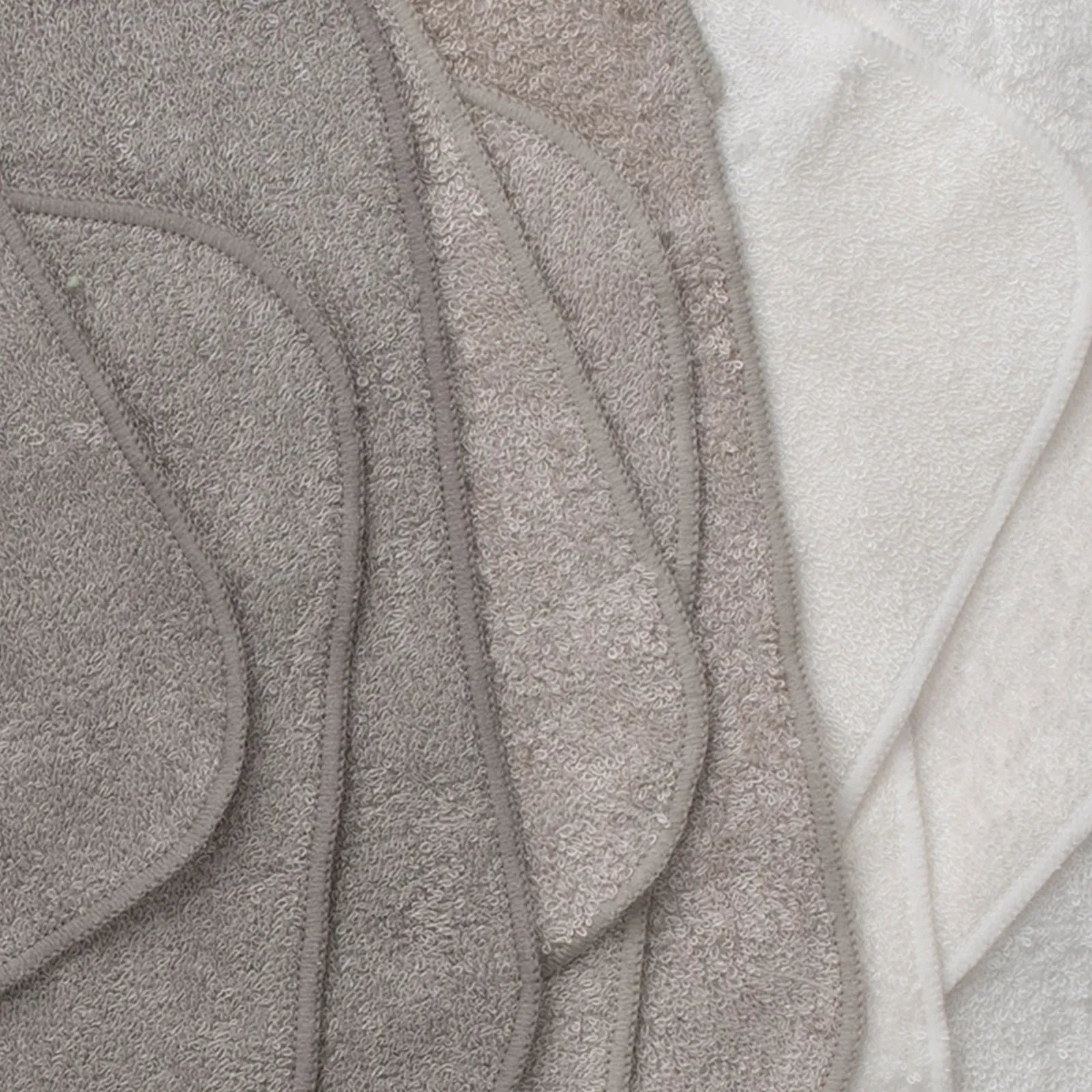 Towelling Washer 10pk Stone Grey - Little Bamboo