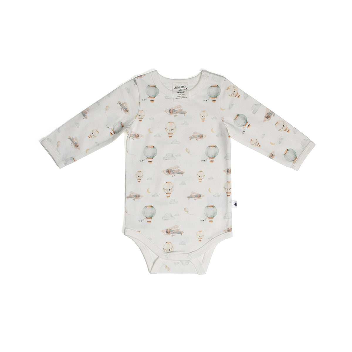 Long Sleeve Cotton Bodysuit - Little Bee by Dimples - Dimples
