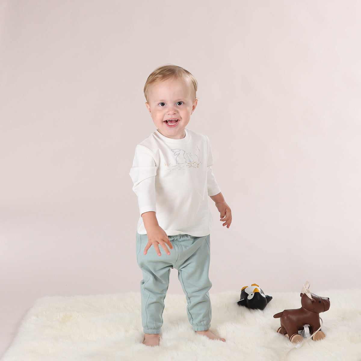 Cotton Track Pants - Little Bee by Dimples - Dimples
