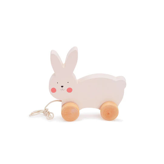 Wooden Rabbit Pull Along - Bubble