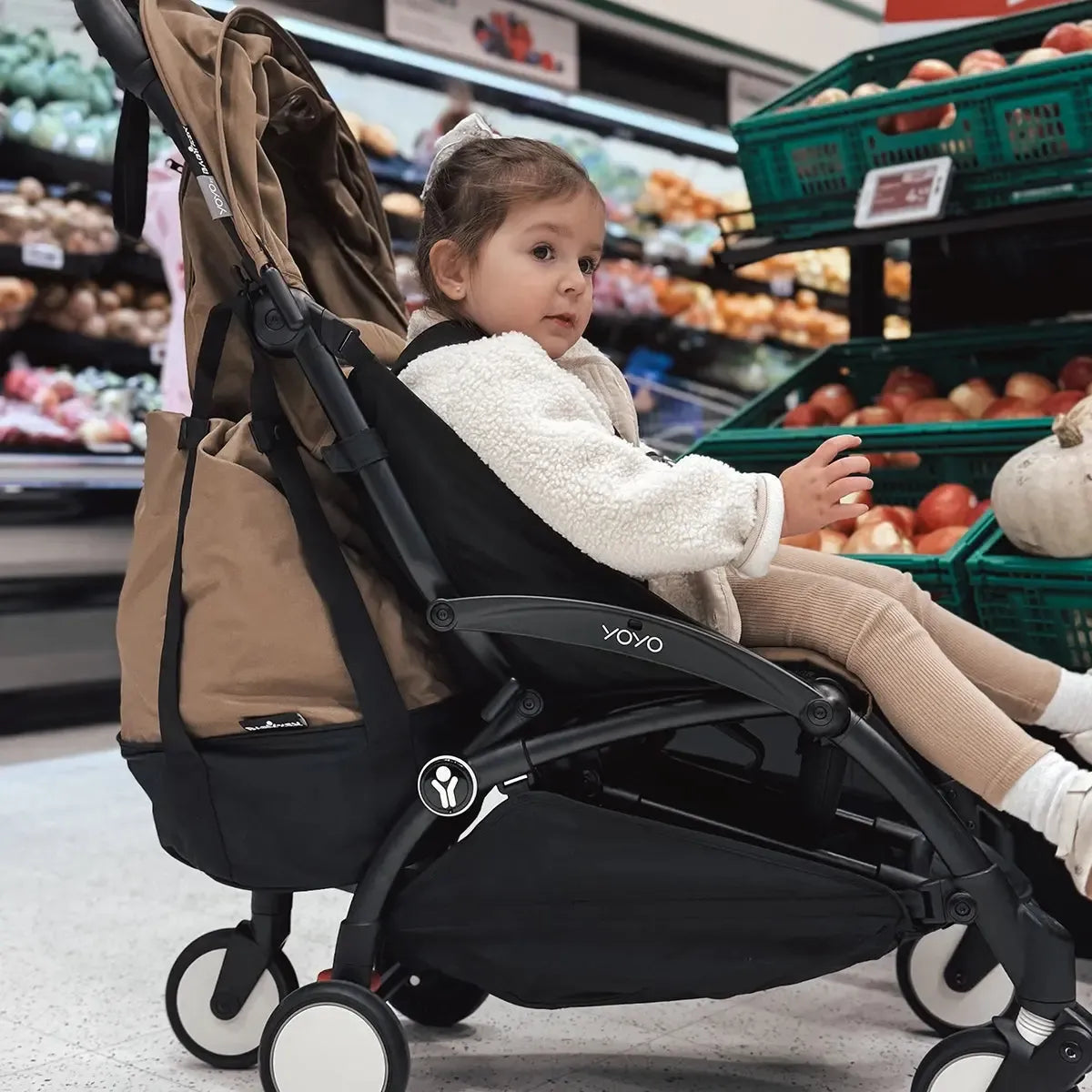 stokke shopping bag Stokke YOYO Rolling Bag Toffee | Stroller Accessories | Dimples NZ