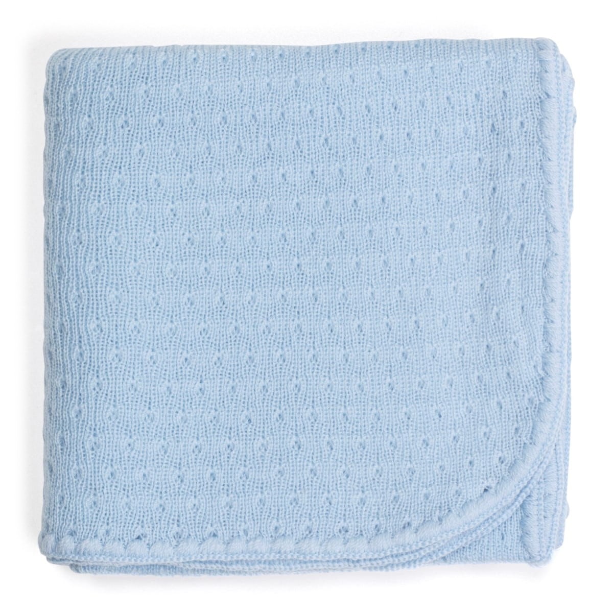 Dimples merino wool eyelet blanket in Blue:image,small_image,thumbnail,swatch_image