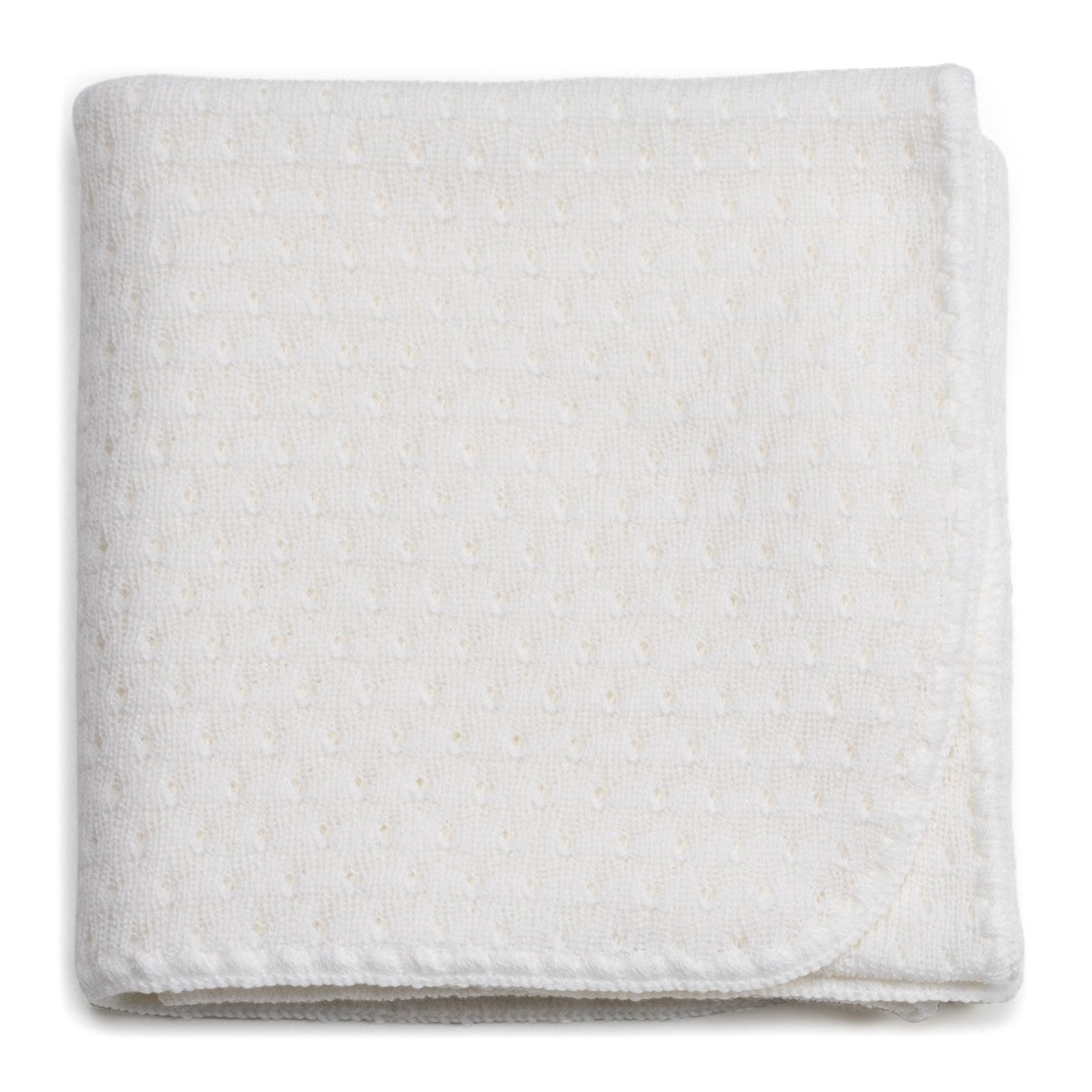Dimples merino wool eyelet blanket in ivory :image,small_image,thumbnail,swatch_image