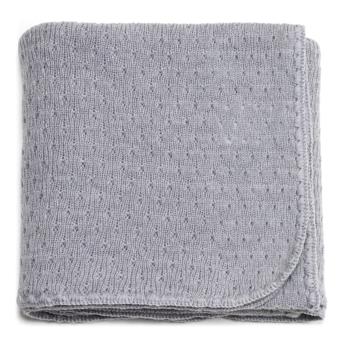 Dimples merino wool eyelet blanket in Grey:image,small_image,thumbnail,swatch_image