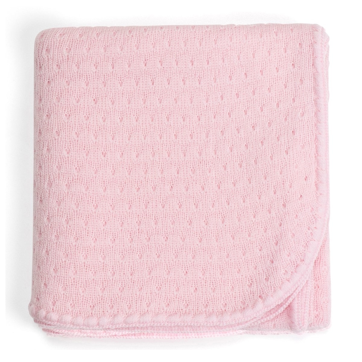 Dimples merino wool eyelet blanket in pink:image,small_image,thumbnail,swatch_image