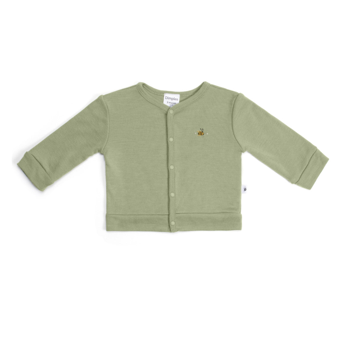Merino Arctic Adventure 2ply Cardigan in Moss from Dimples:image,small_image,thumbnail