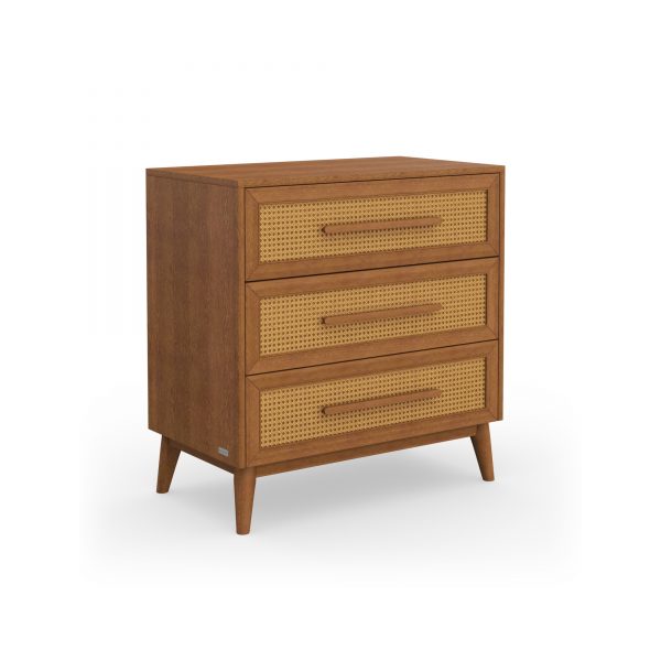 Babyrest teak, Kaya chest with 3 drawers assembled side view