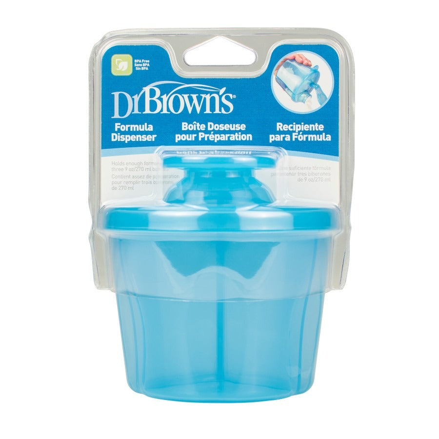 Dr Brown's Blue Milk Powder Dispenser with packaging 