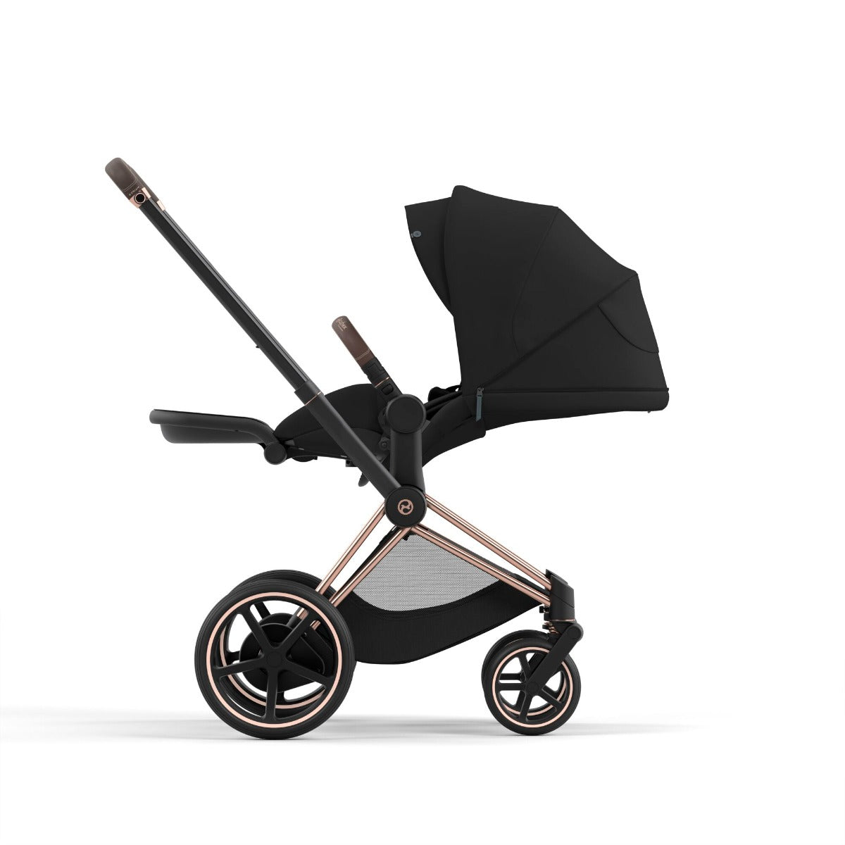 Cybex ePriam Pram 2022 in Rose Gold + Stardust Black Plus