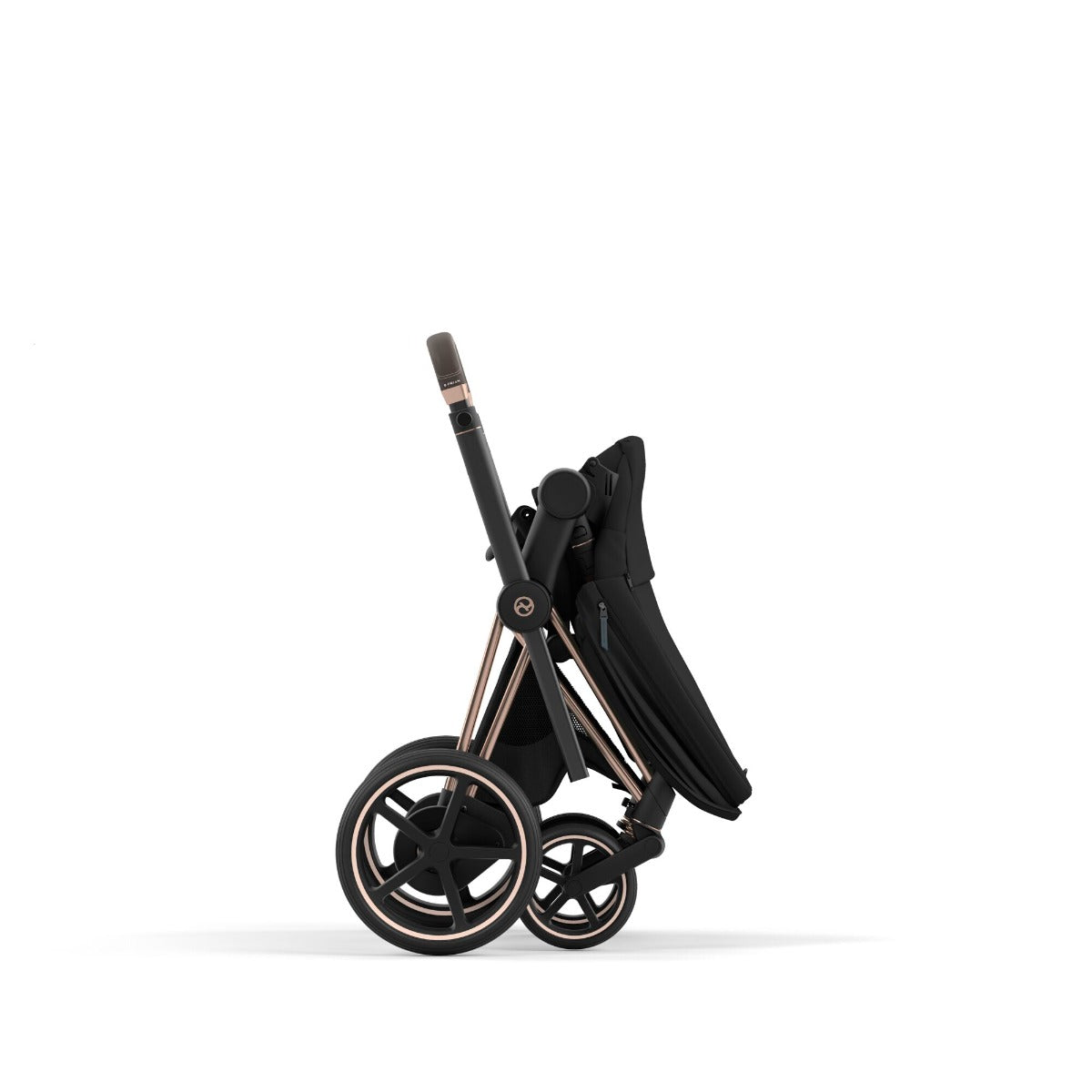 Cybex ePriam Pram 2022 in Rose Gold + Stardust Black Plus Folding 