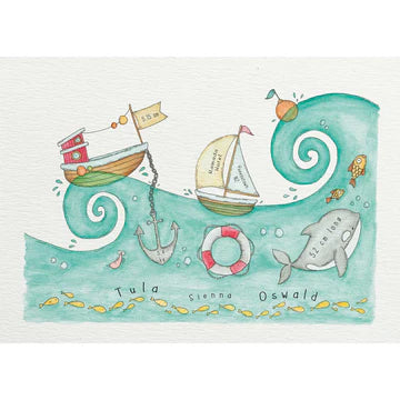 Customisable New Baby Print - Sea:image,small_image,thumbnail,swatch_image