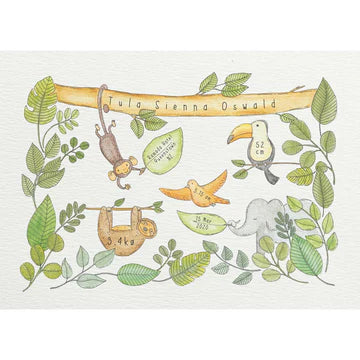 Customisable New Baby Print - Jungle:image,small_image,thumbnail,swatch_image