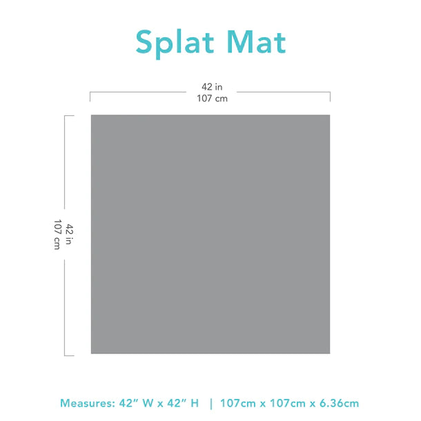 Dimension of Wander waterproof splat mat by bumkins.