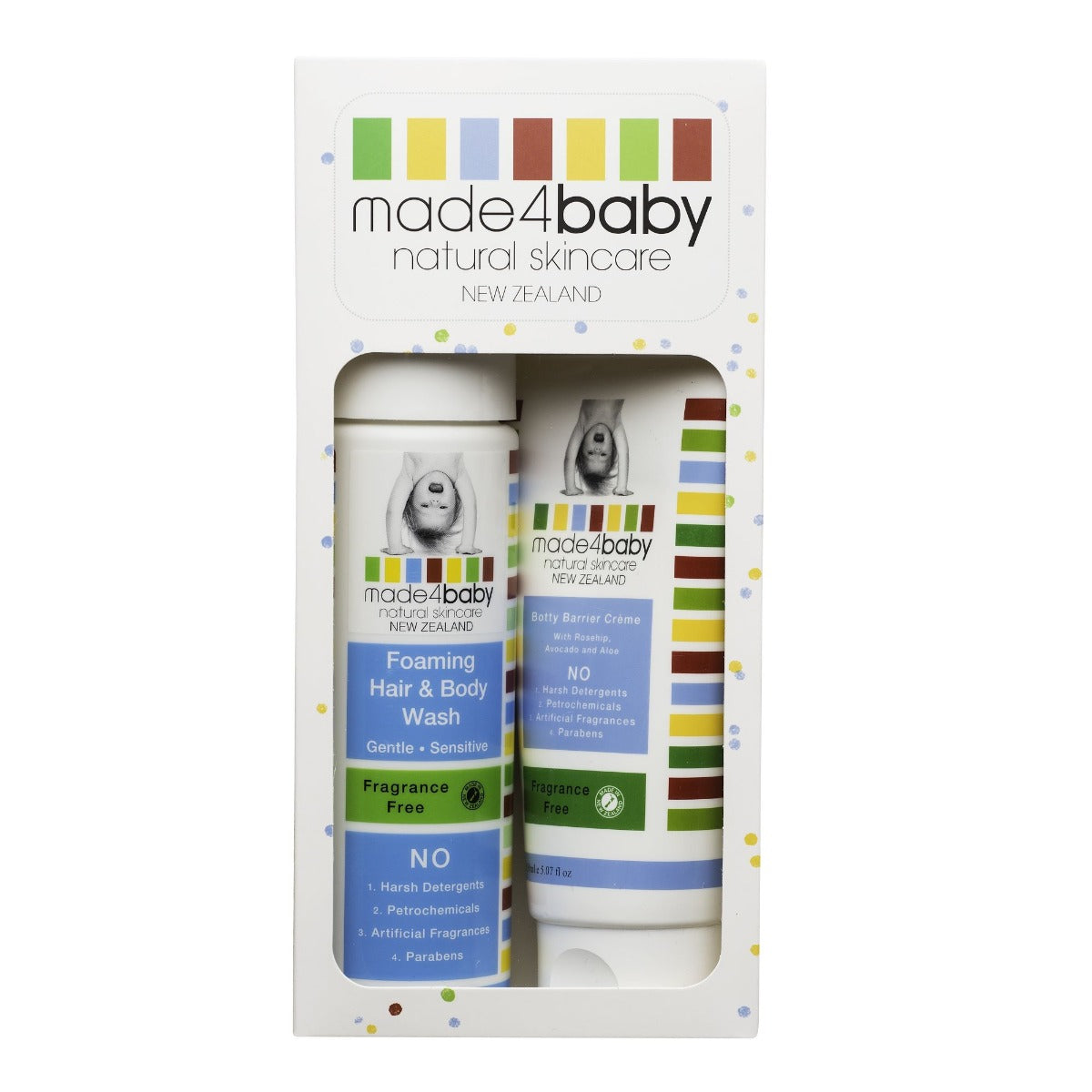 Made 4 baby Natural skin care essential pack including foaming hair and body wash and botty barrier cream :image,small_image,thumbnail,swatch_image