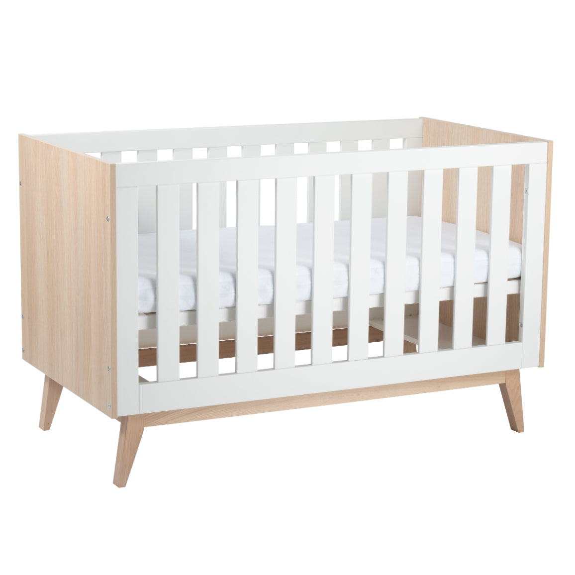 BabyRest Tommi Cot White/Natural