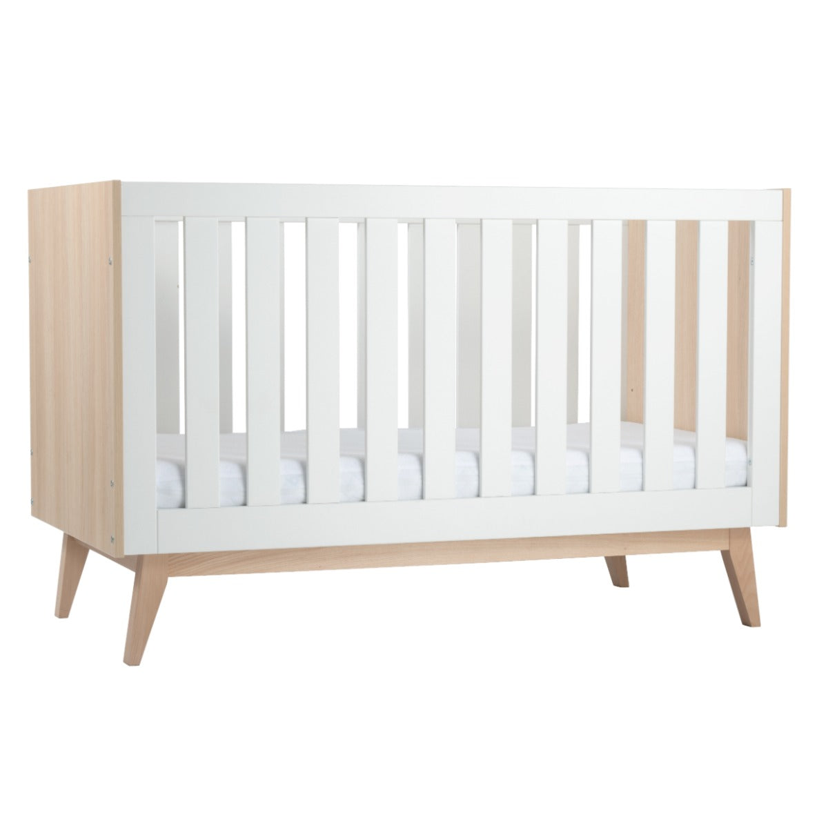 BabyRest Tommi Cot White/Natural