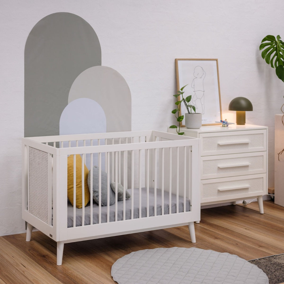 Babyrest Kaya Cot in white colour