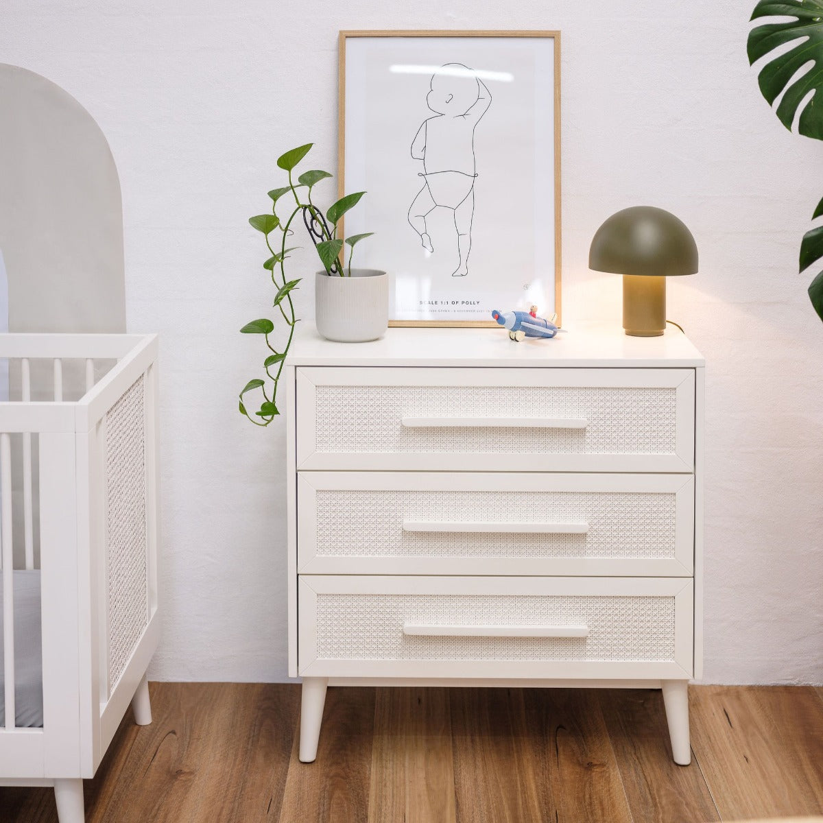 Babyrest Kaya 3 drawer Chest in white