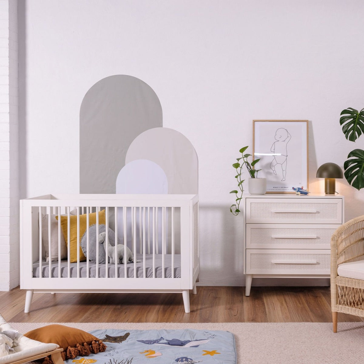 Babyrest Kaya 3 drawer Chest in white