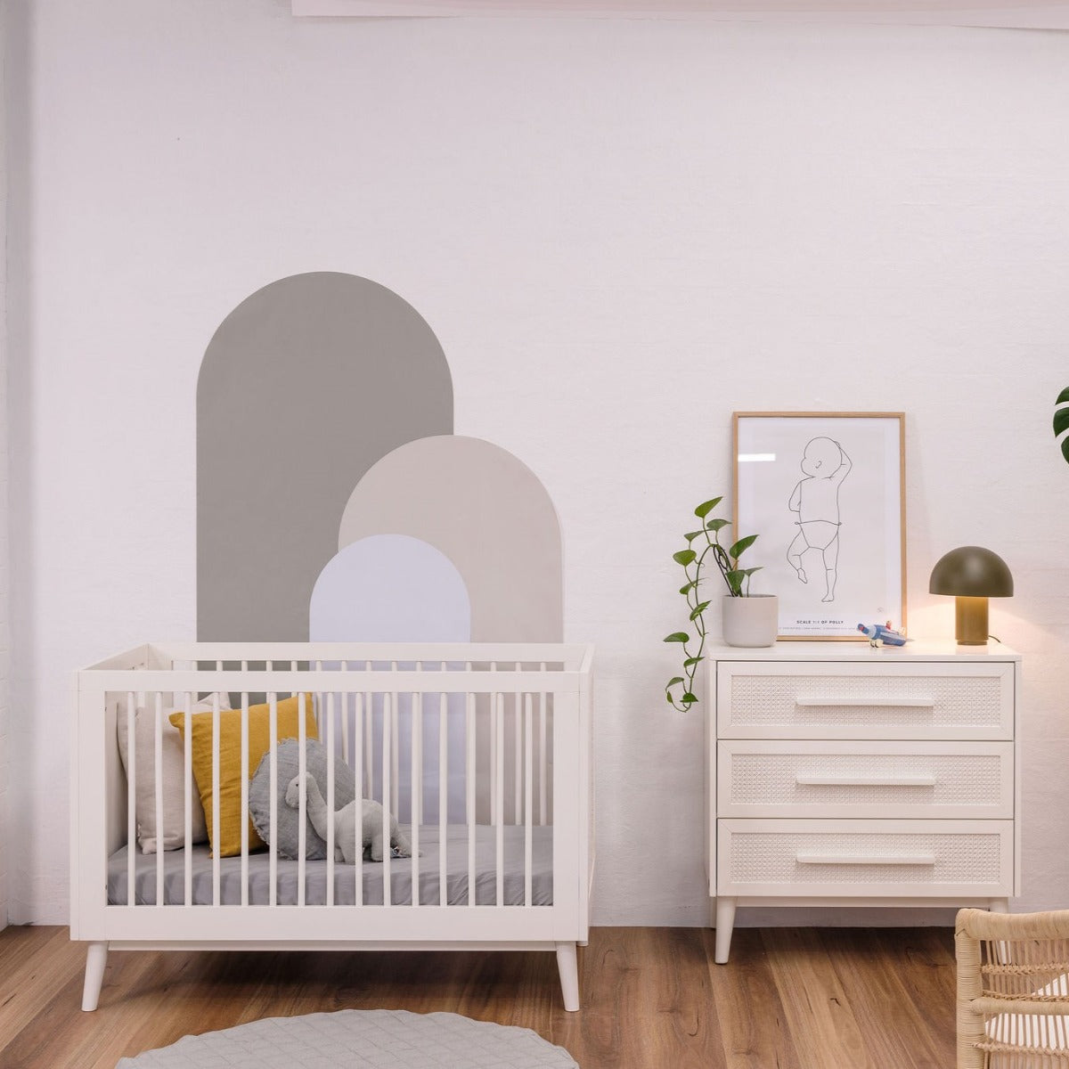 Babyrest Kaya Cot in white colour