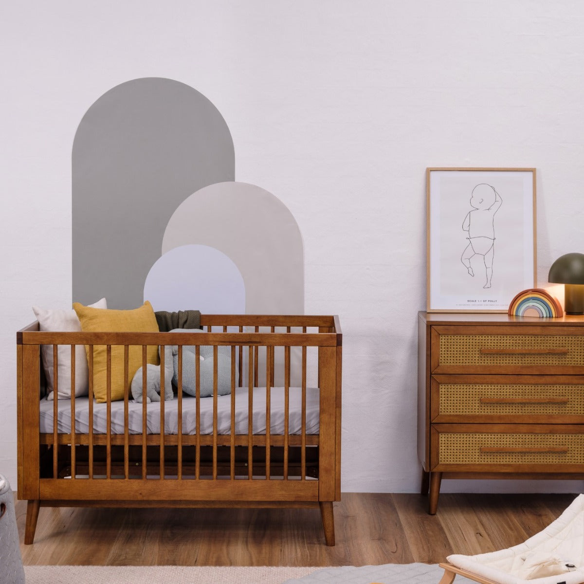 Babyrest Kaya Cot in teak colour